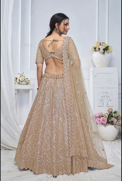 Stunning golden brown Designer lehenga