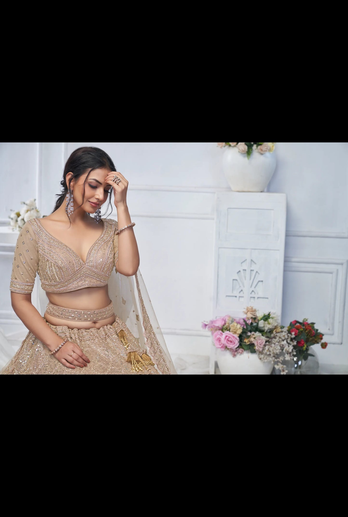 Stunning golden brown Designer lehenga