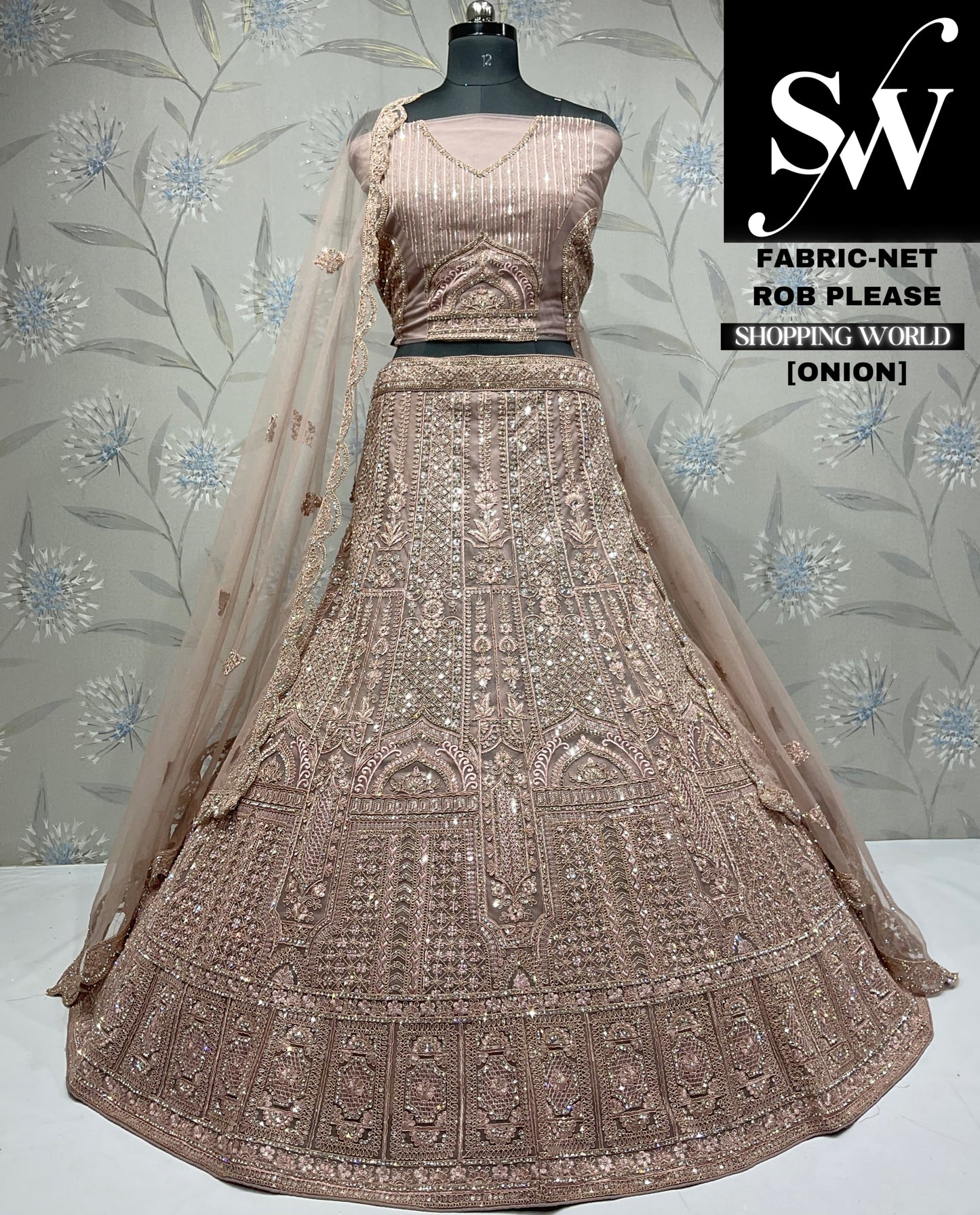 Eye catching onion Lehenga