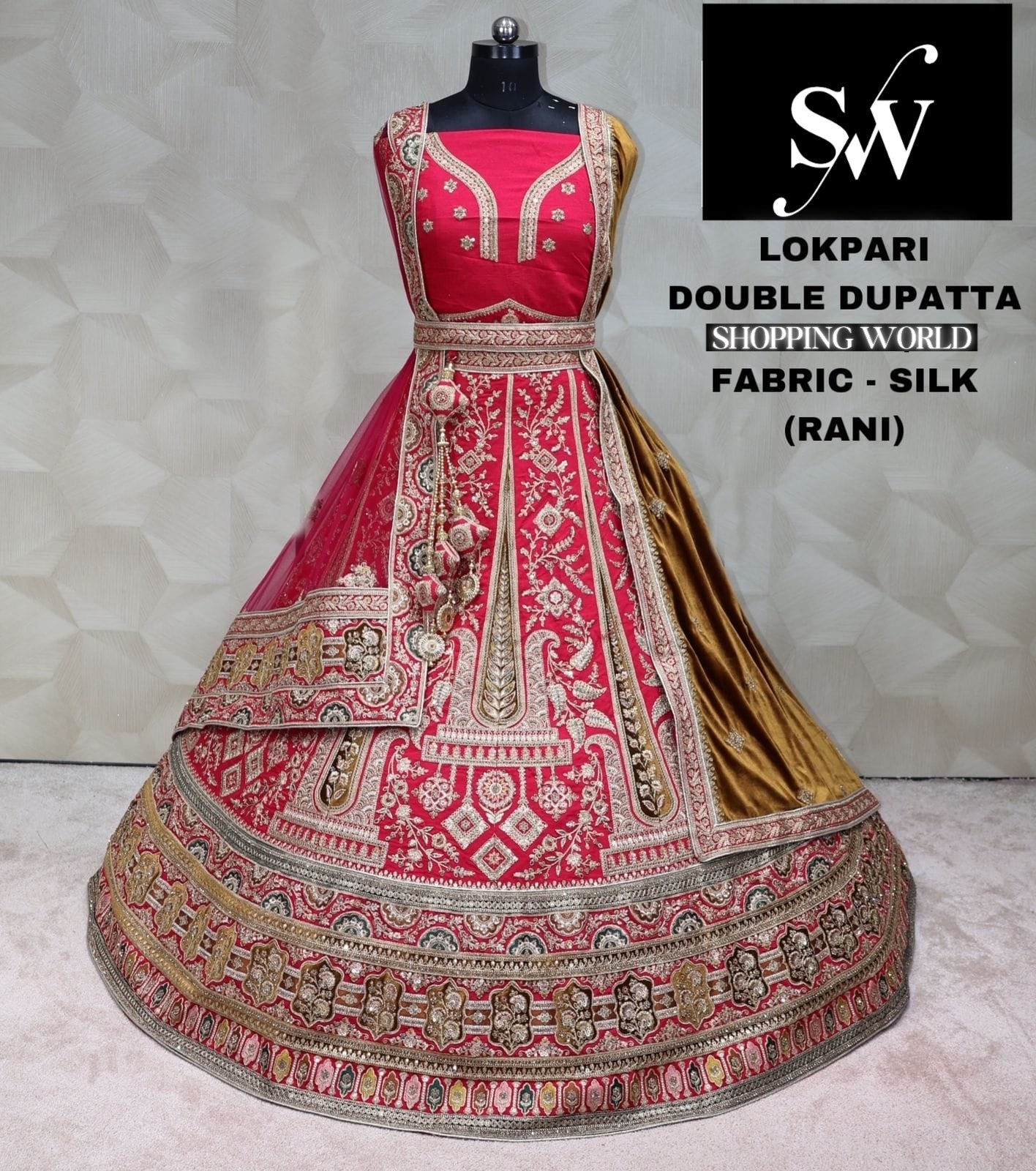 Rani Pink Lehenga silk fabric