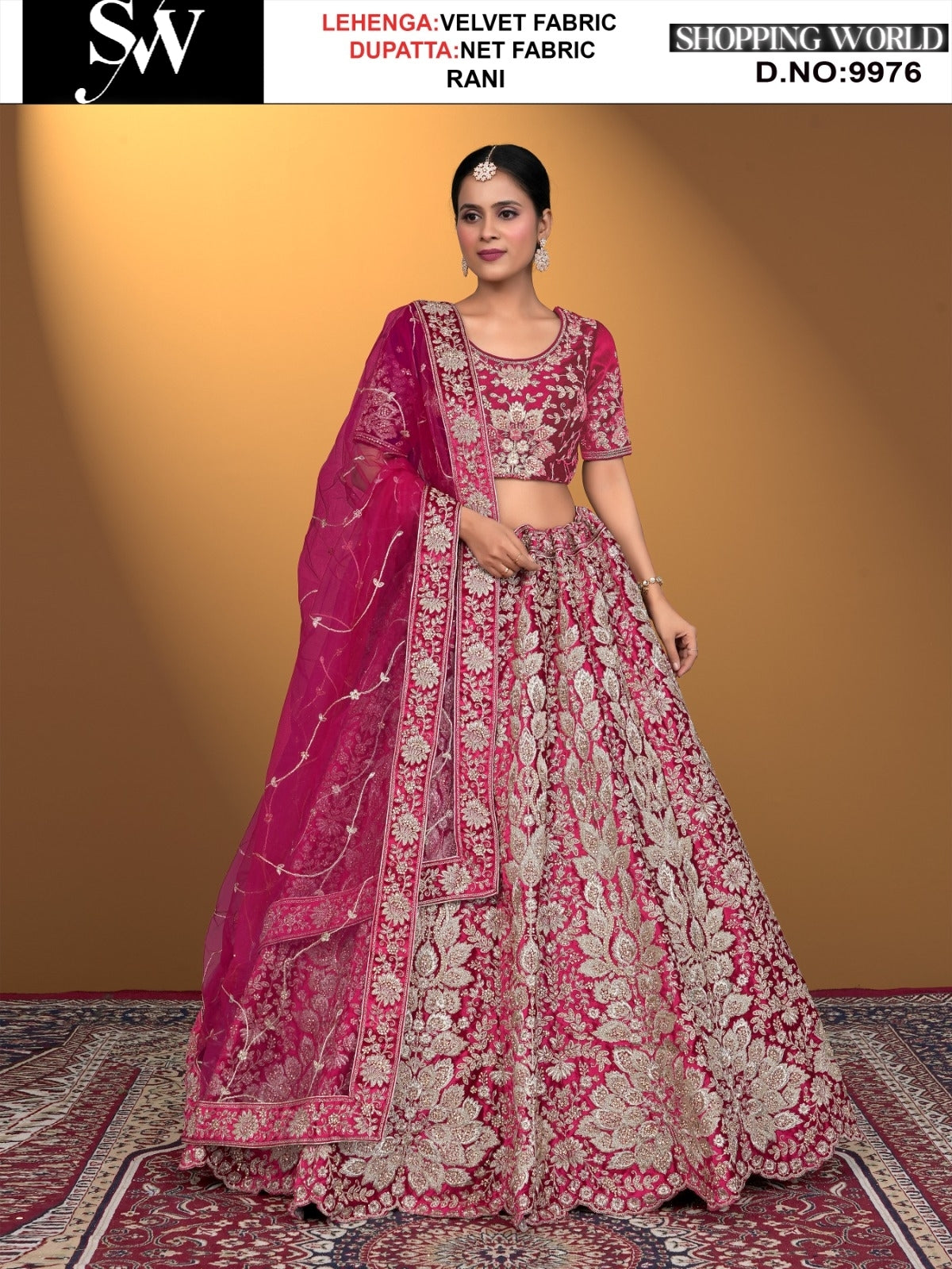 Rani Velvet fabric lehenga