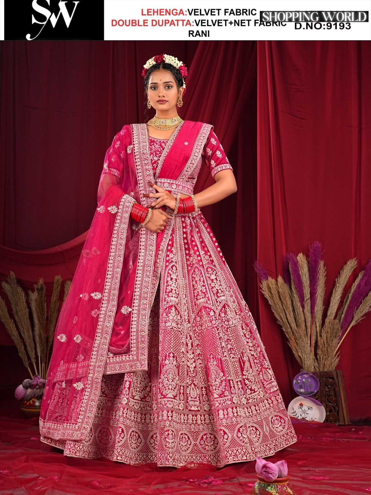 Rani Velvet fabric lehenga