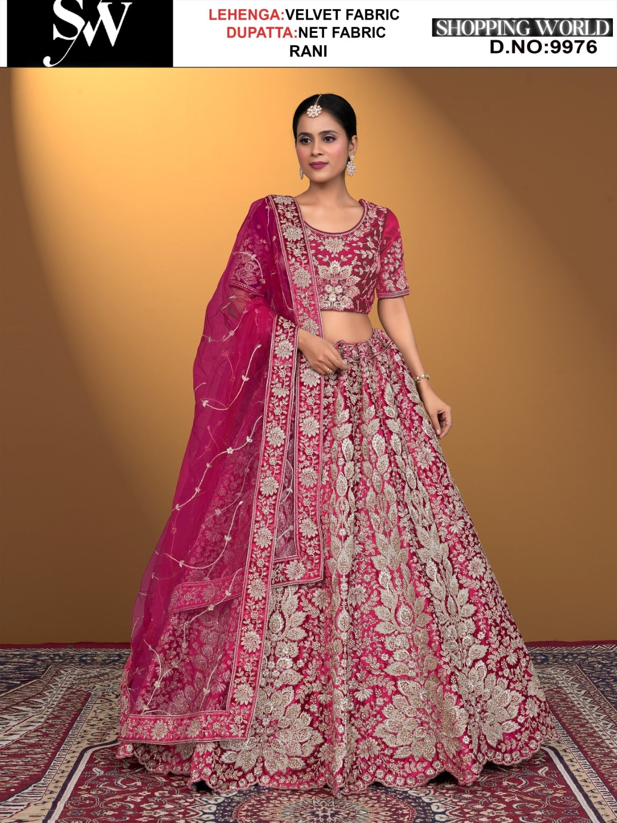 Rani Velvet fabric lehenga