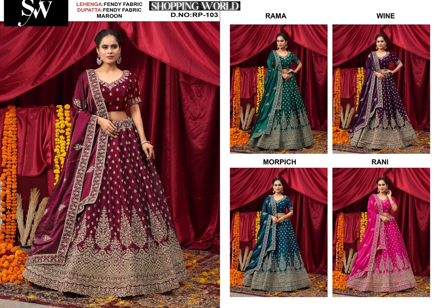 Maroon Fendy Fabric lehenga