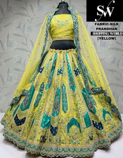 Attractive peach silk party wear Lehenga