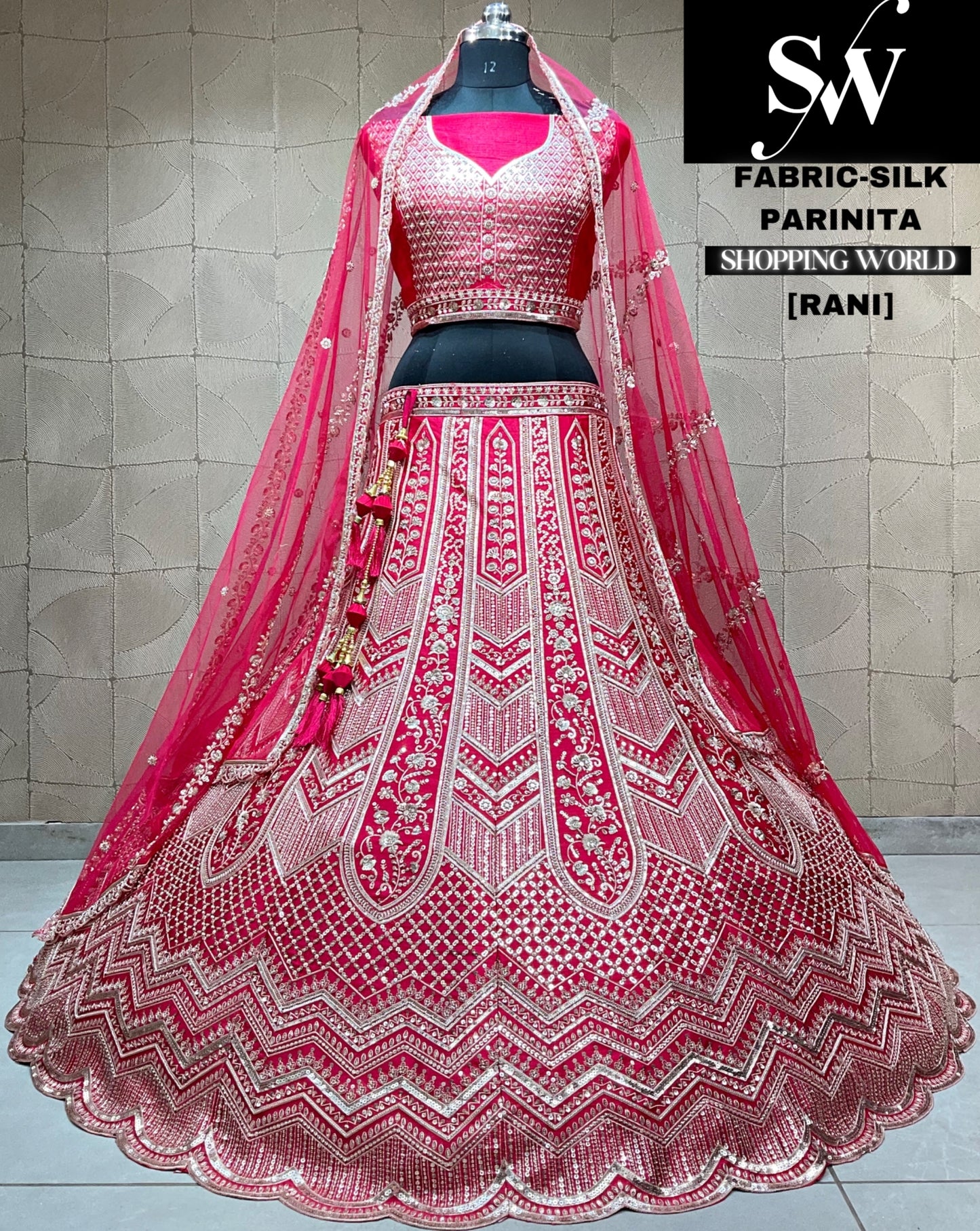 Pretty rani silk bridal Lehenga