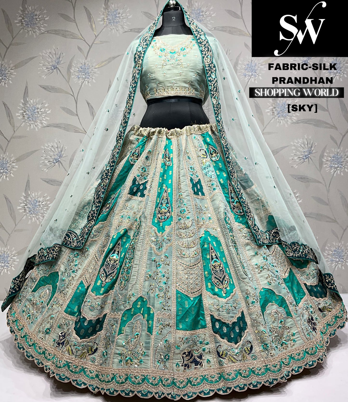 Attractive peach silk party wear Lehenga