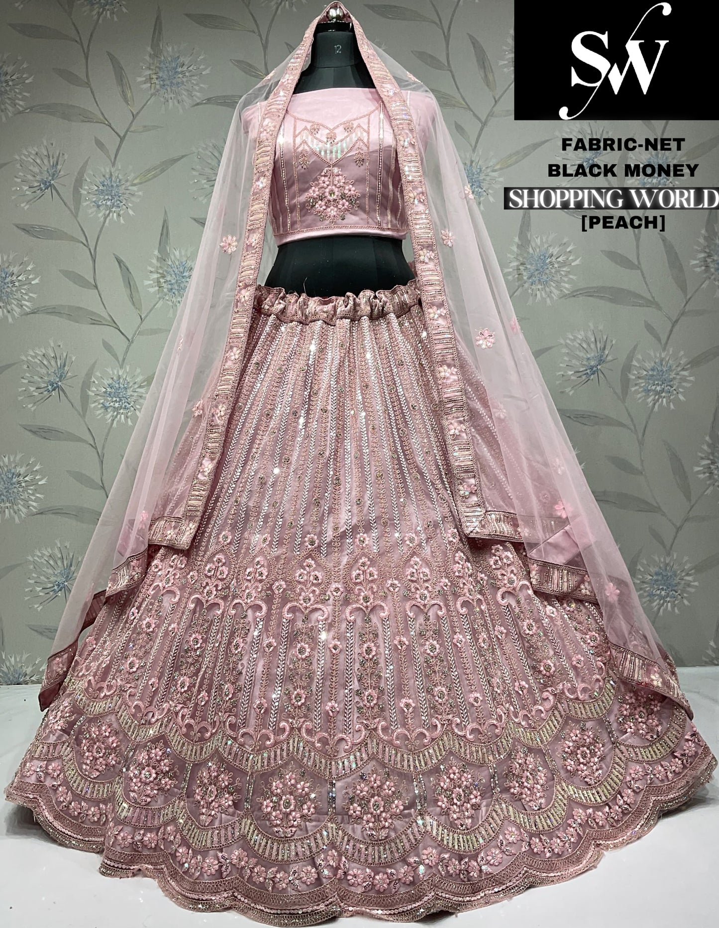 Astonishing lavender net party wear Lehenga