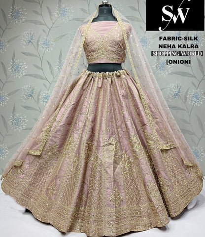 Delightful sky blue Crystal party wear Lehenga