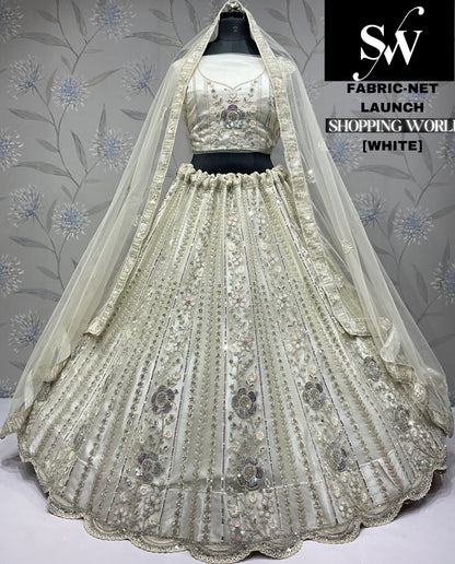 Awesome lavender pink Net party wear Lehenga