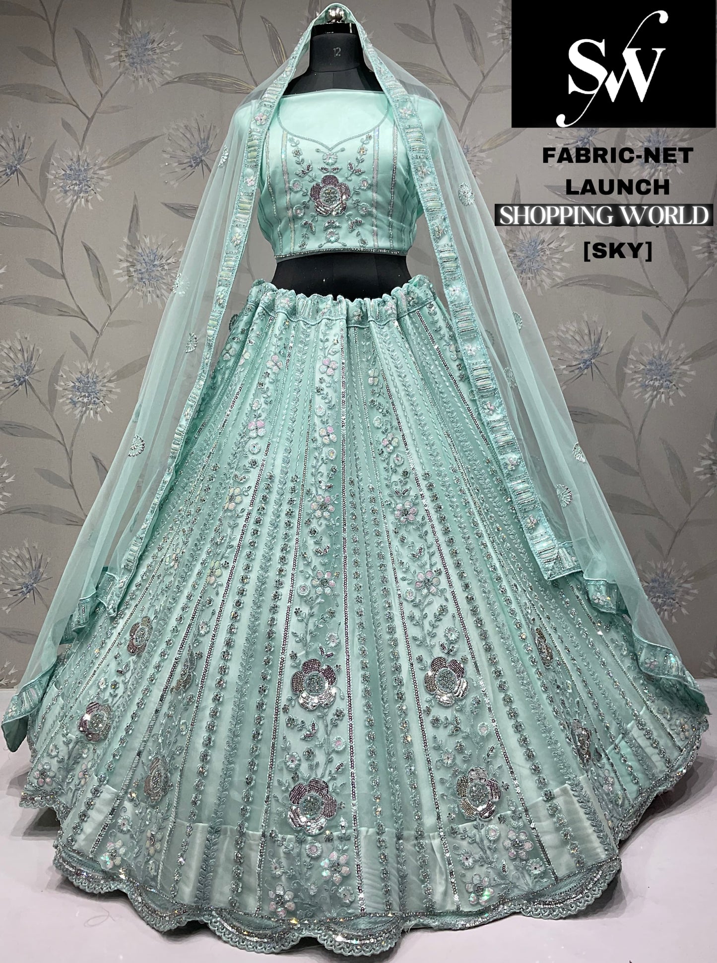 Awesome lavender pink Net party wear Lehenga