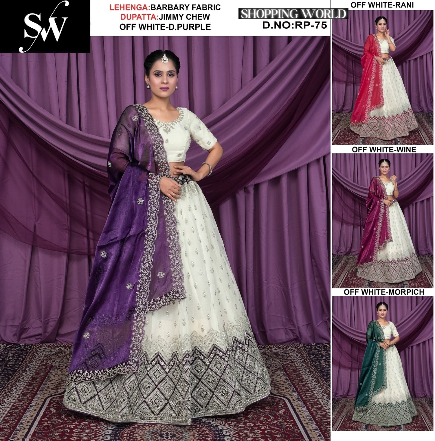Amazing Burberry purple white  Lehenga