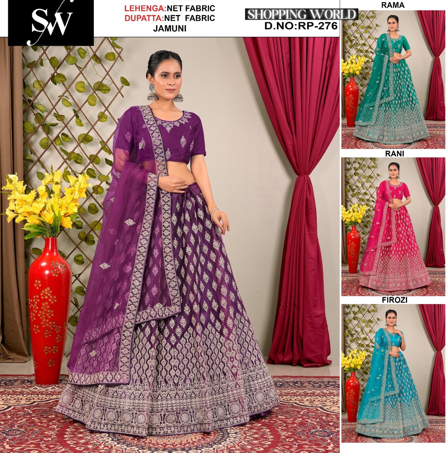 Fantastic Net Jamuni purple violet Lehenga