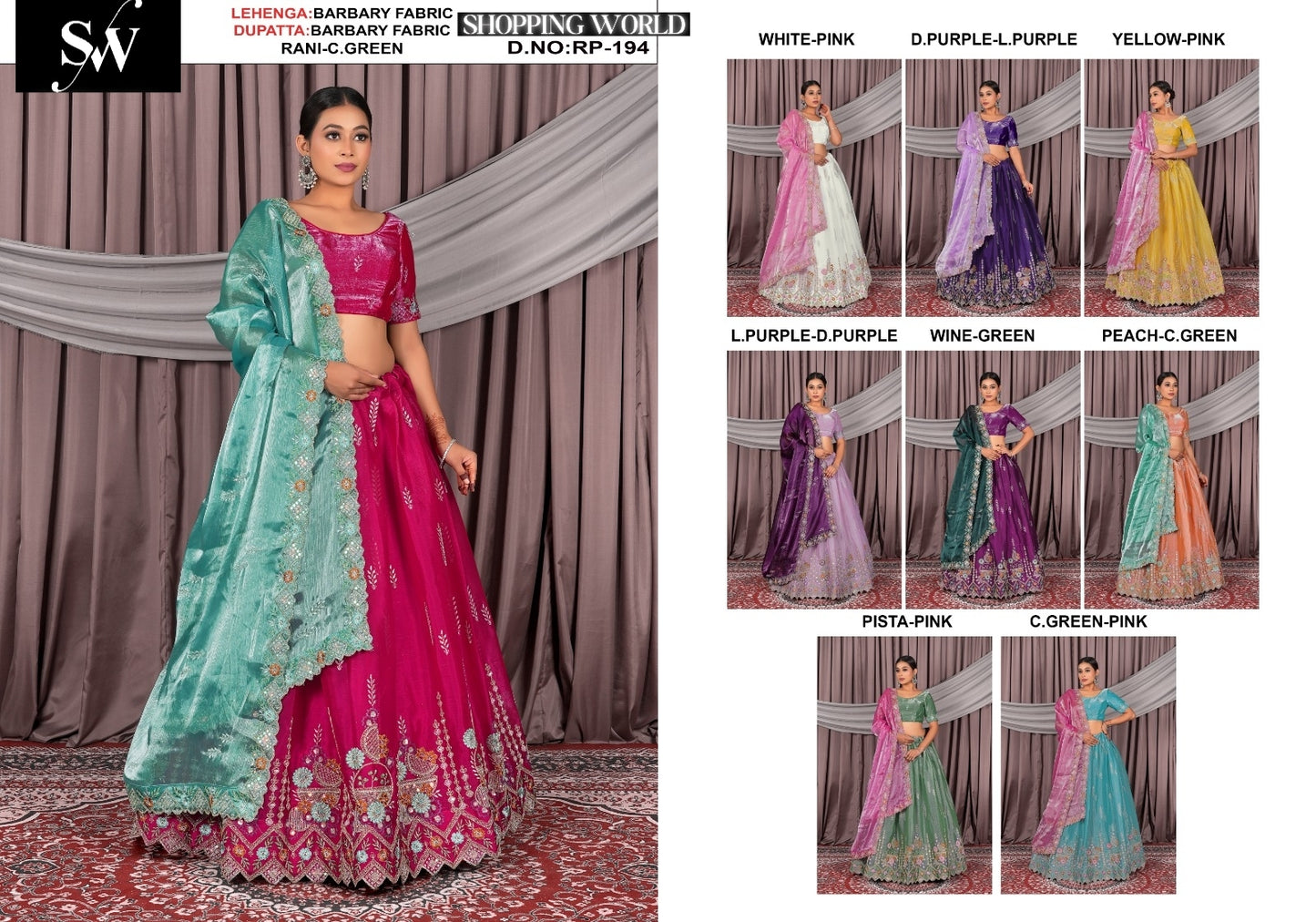 Stunning Burberry Rani pink sea lehenga