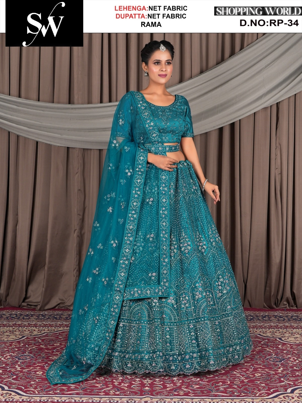 Amazing Net Fabric Rani pink lehenga