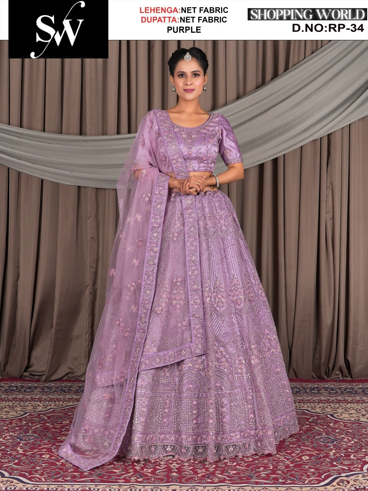 Amazing Net Fabric Rani pink lehenga