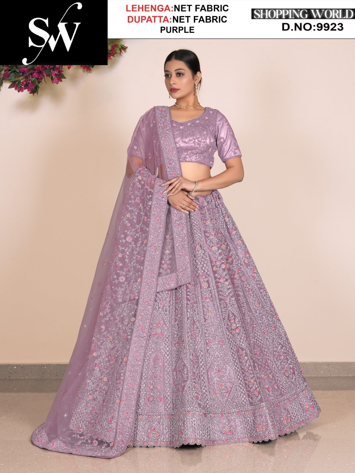 Something different Net Fabric purple Lehenga