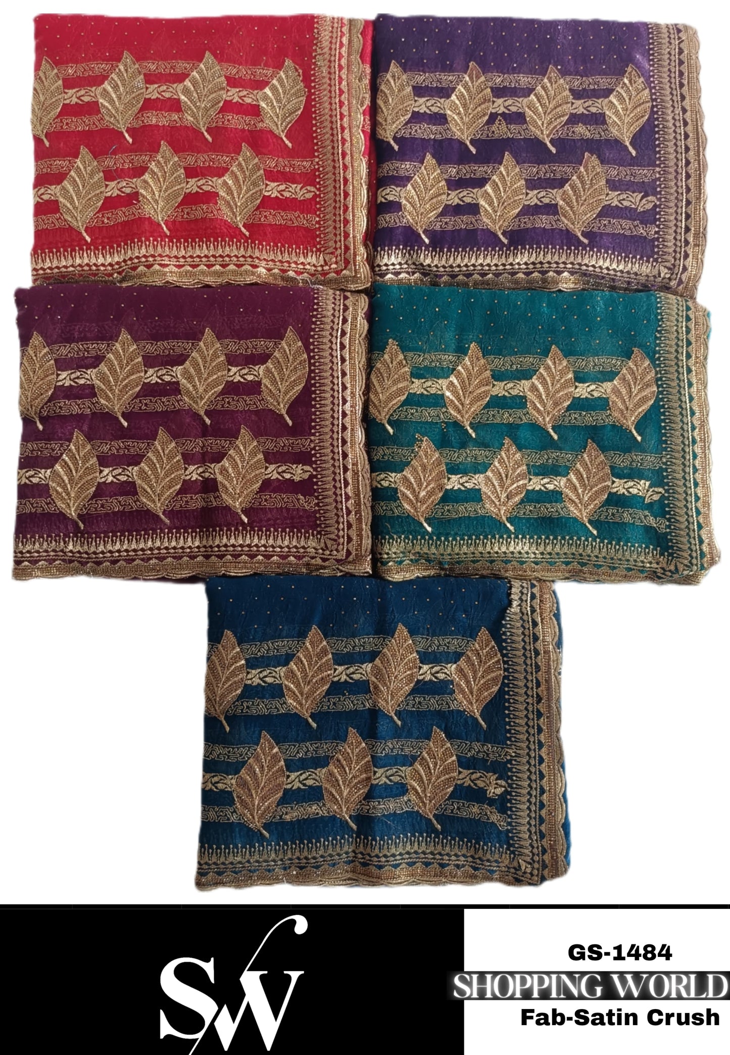 Eye catching Satin crush pink maroon green Navy blue Saree