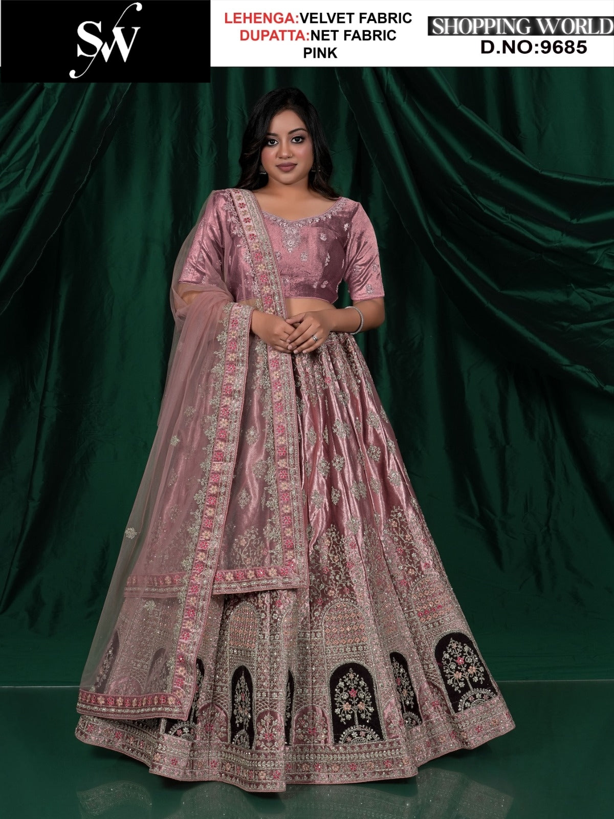 Lavishing pista green Net Lehenga