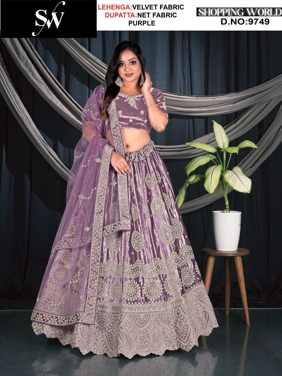 Designer pink Net Lehenga
