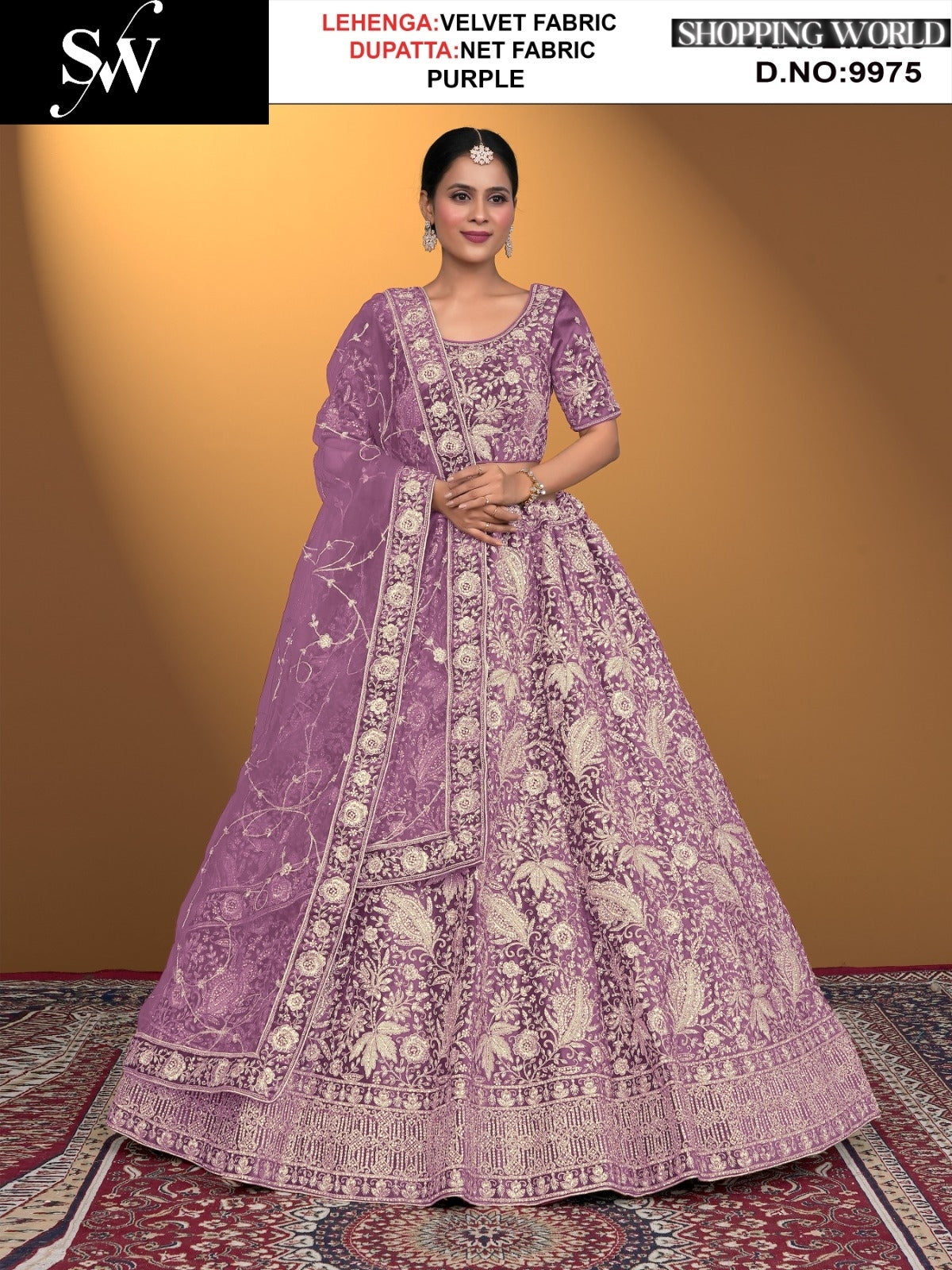 Majestic pista green Velvet Lehenga