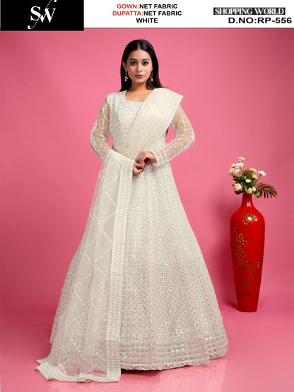 Awesome gajri pink Net gown dress