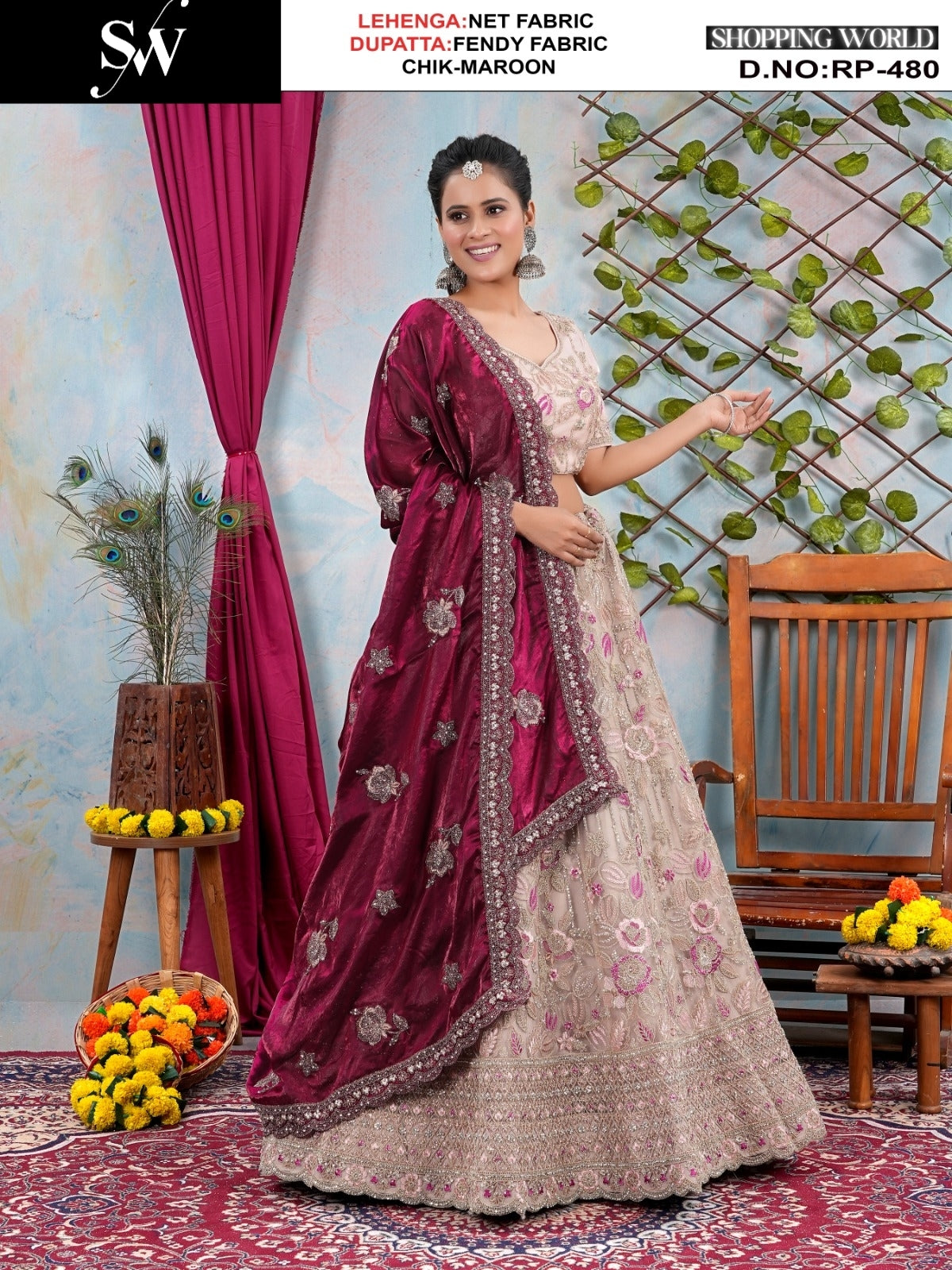 Tremendous yellow mehendi Net Lehenga