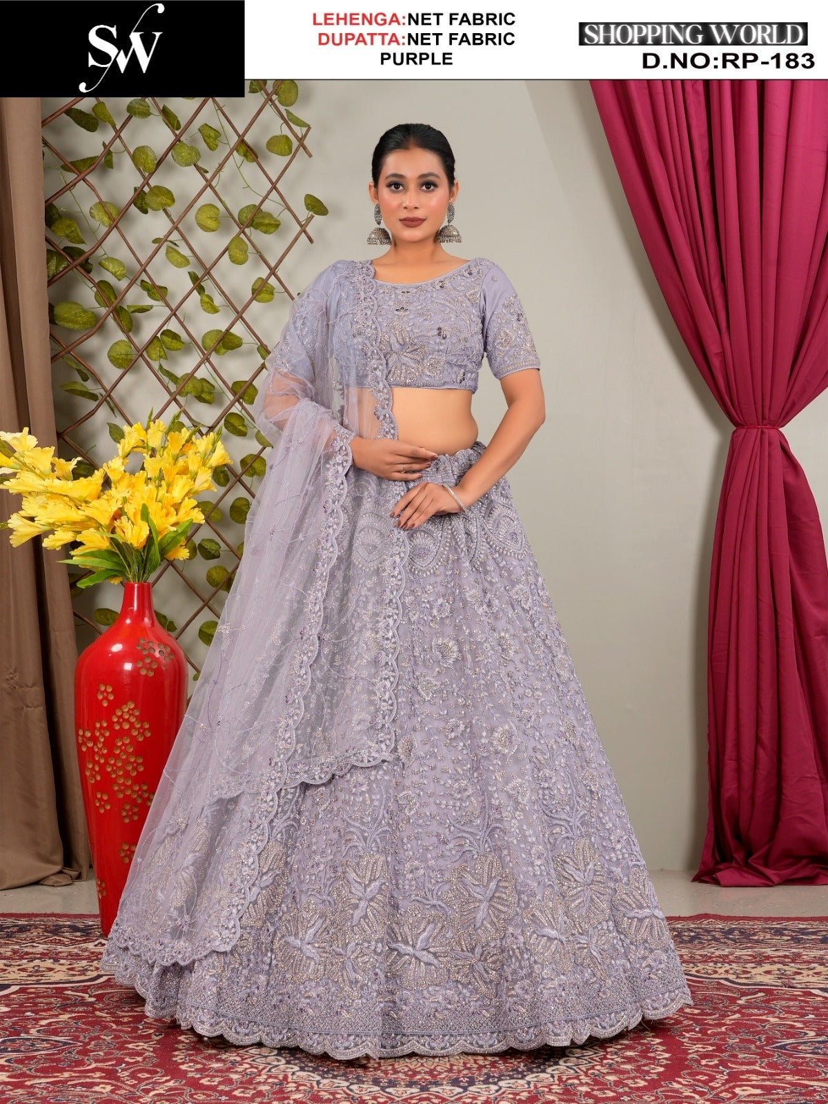 Pleasing purple Net Lehenga