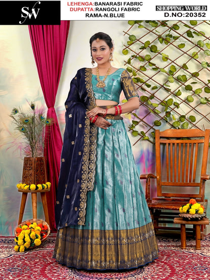 Beautiful Peach wine Banarasi Lehenga