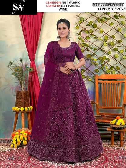 Gorgeous pista green Net Lehenga