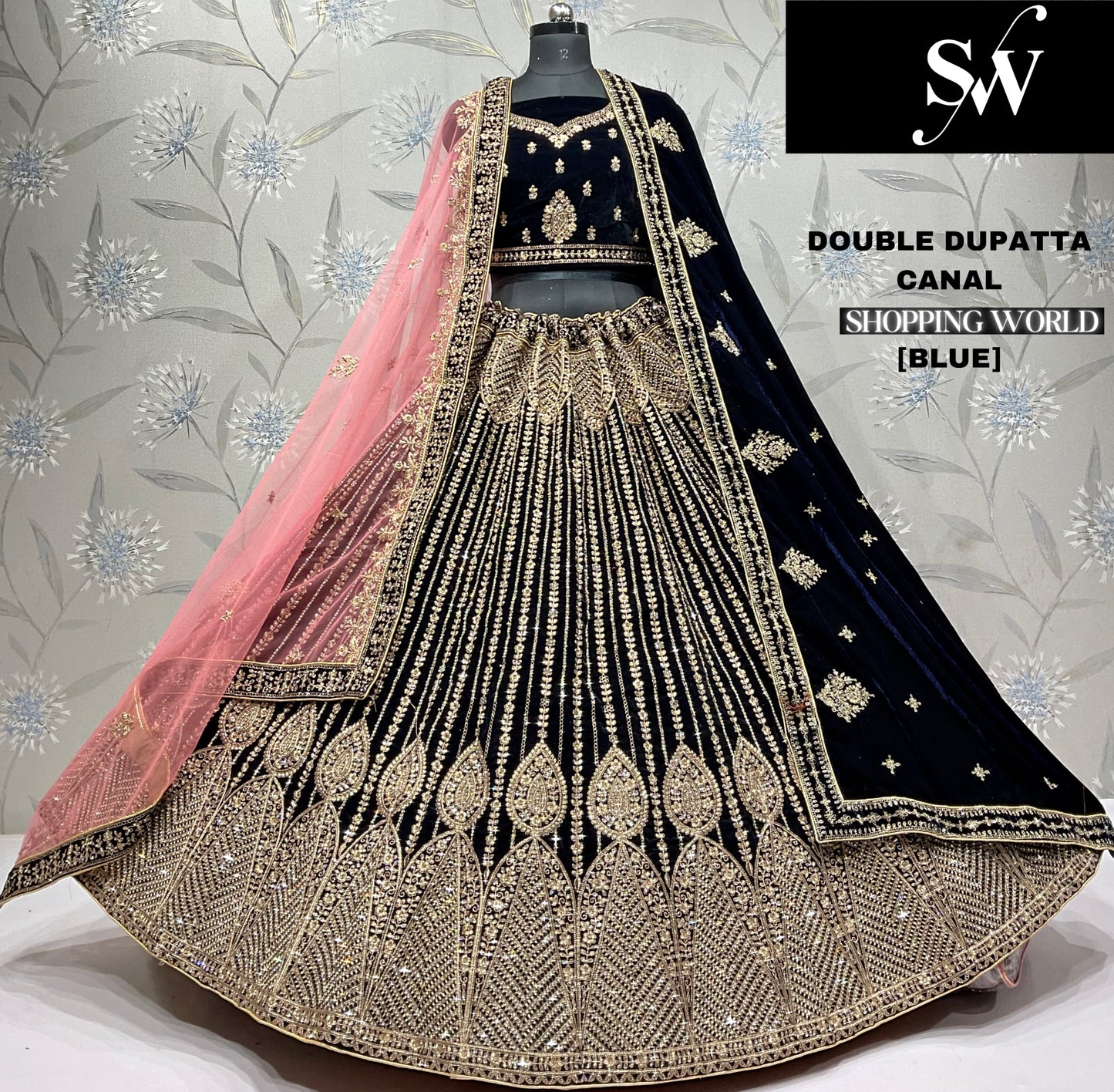 Glamorous light maroon Double dupatta bridal Lehenga