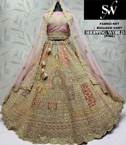 Embellished wine net Lehenga