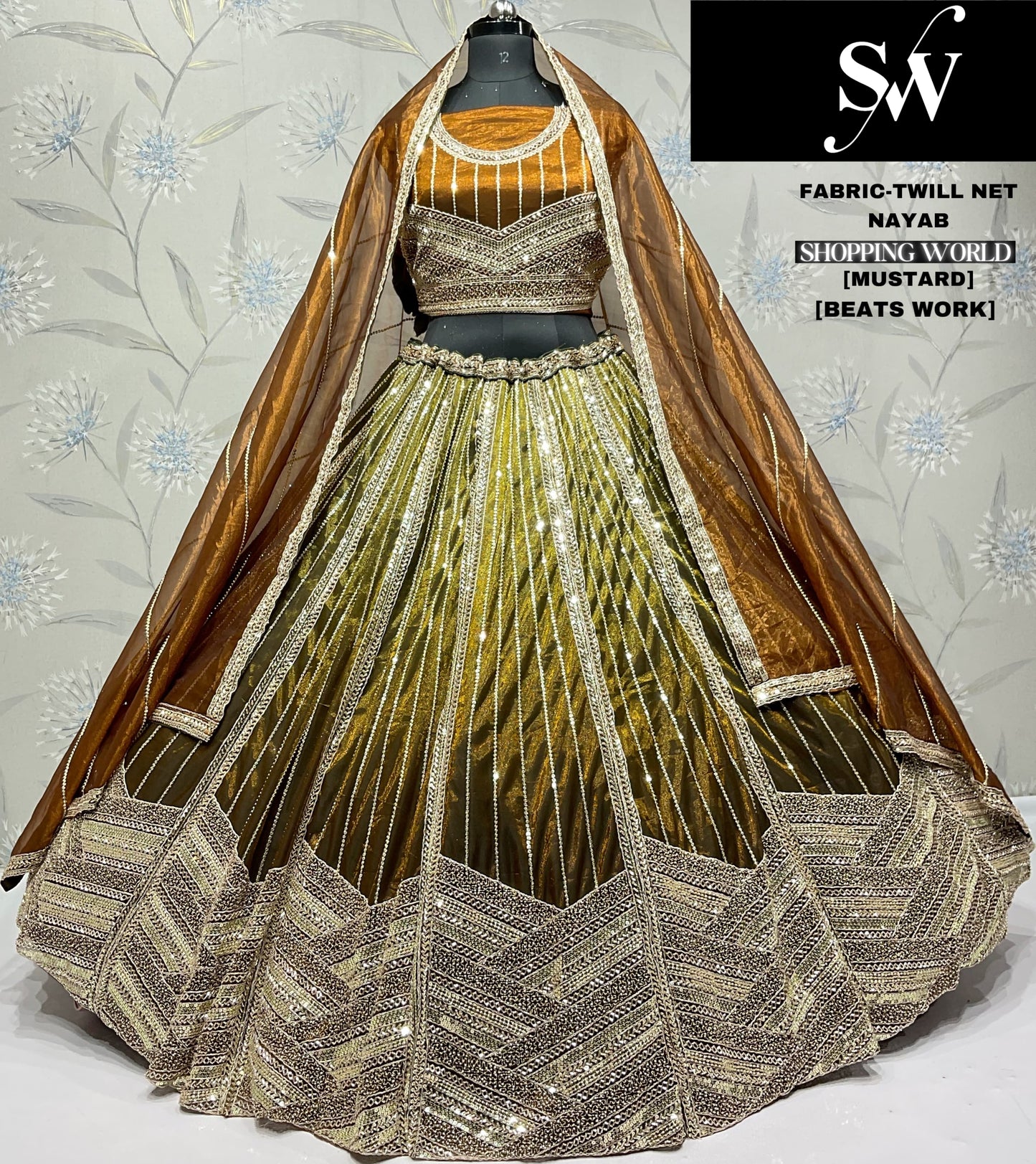 Gorgeous purple Twill Net Lehenga