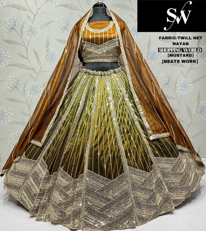 Gorgeous purple Twill Net Lehenga