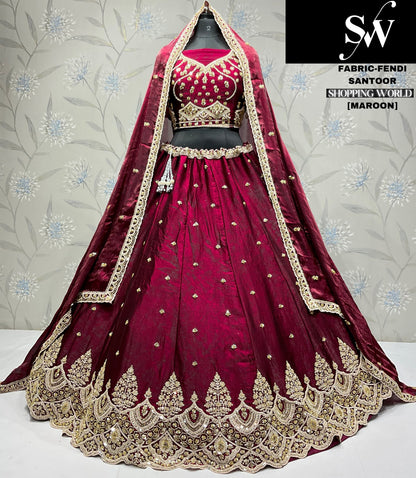 Amazing Firozi Fendi Lehenga