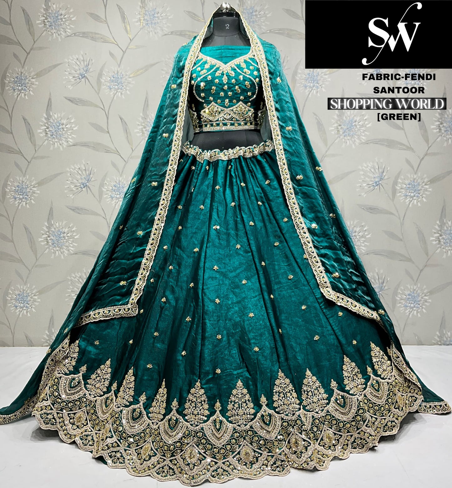 Amazing Firozi Fendi Lehenga