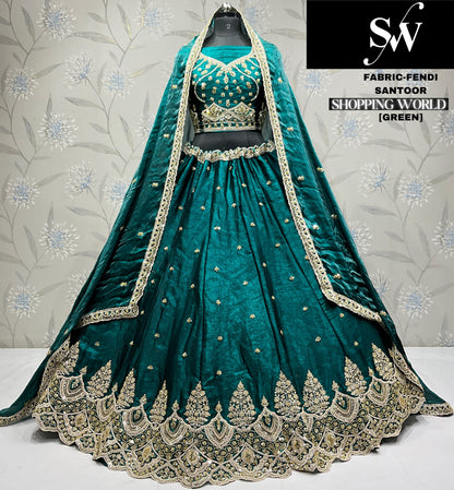 Amazing Firozi Fendi Lehenga