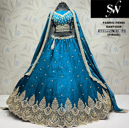 Amazing Firozi Fendi Lehenga