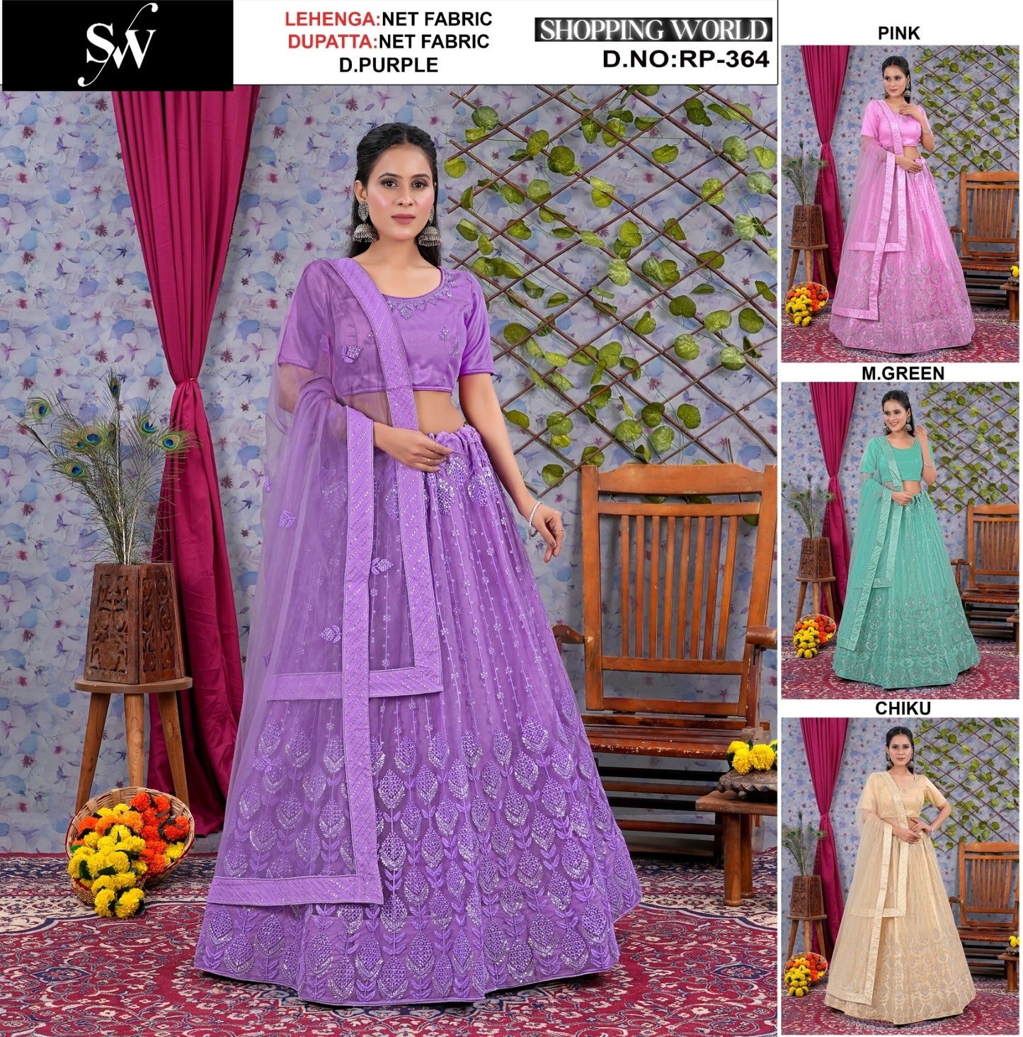 Majestic Dark purple Net Lehenga
