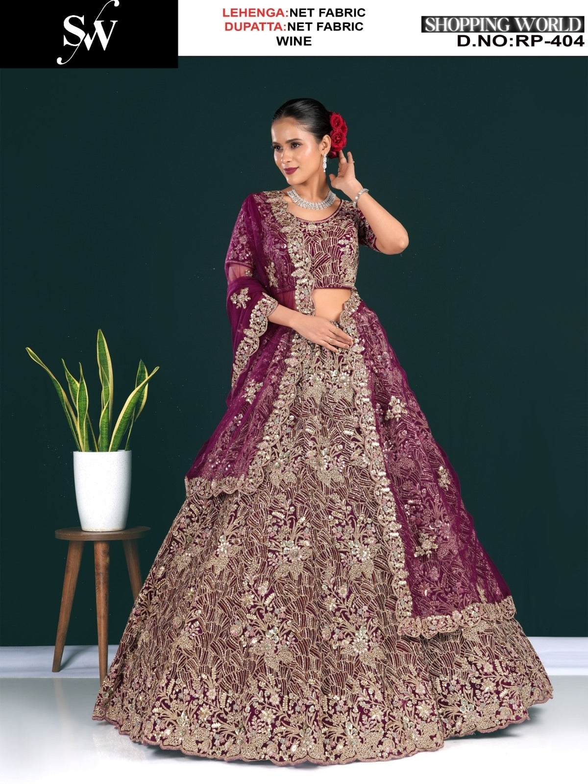 Fabulous purple Net Lehenga