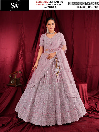 Delightful Chiku Beige Net Lehenga