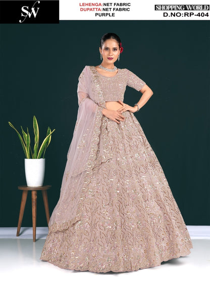 Fabulous purple Net Lehenga