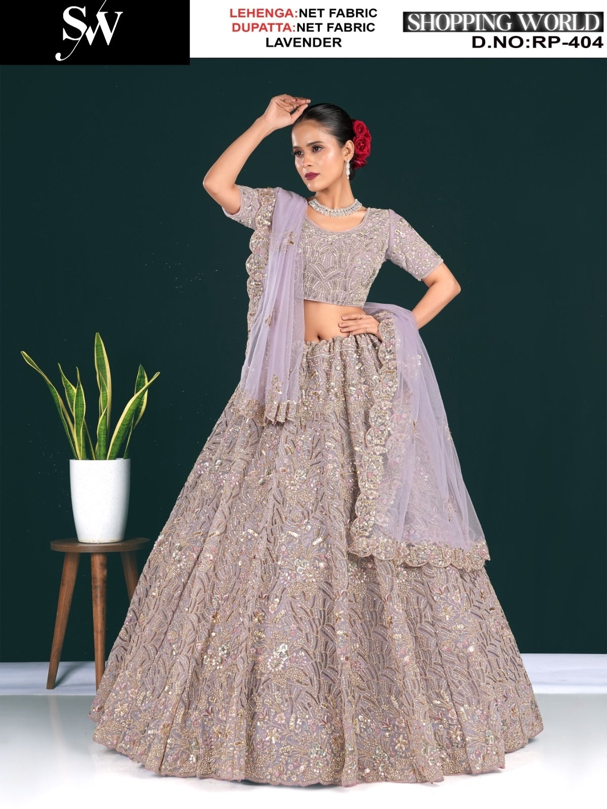 Fabulous purple Net Lehenga