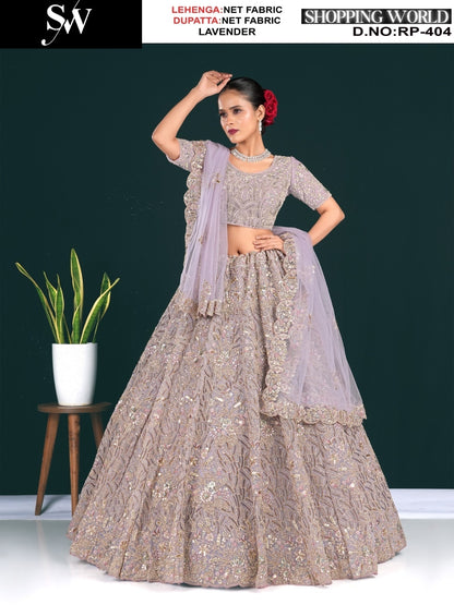 Fabulous purple Net Lehenga