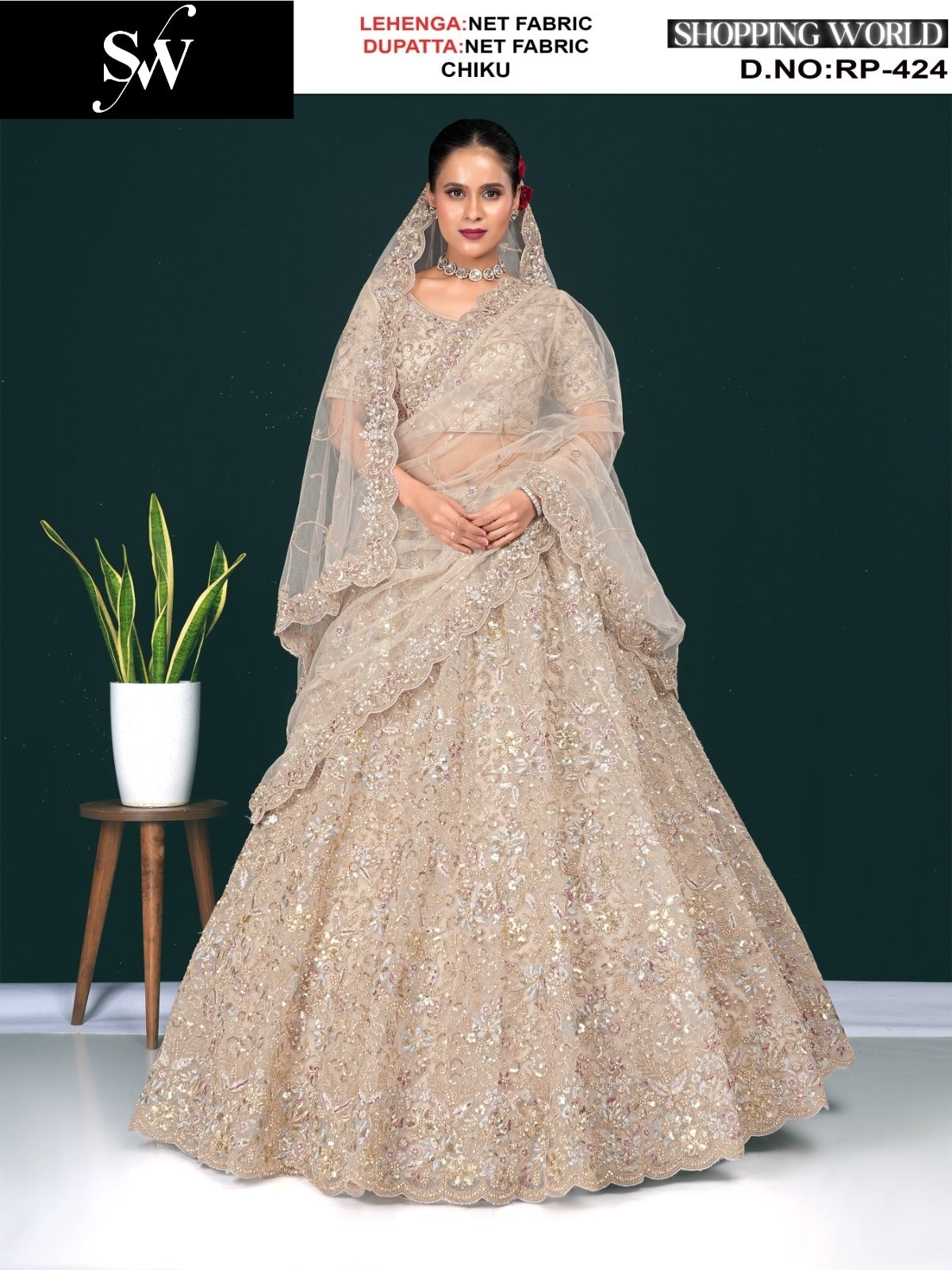 Designer Mosh Lavender lilac Net Lehenga