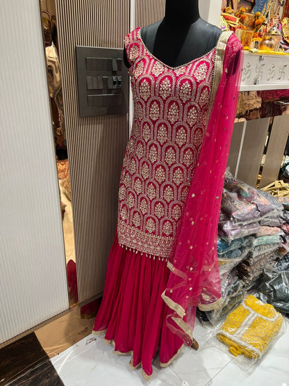 Lovely red long Shrug dress