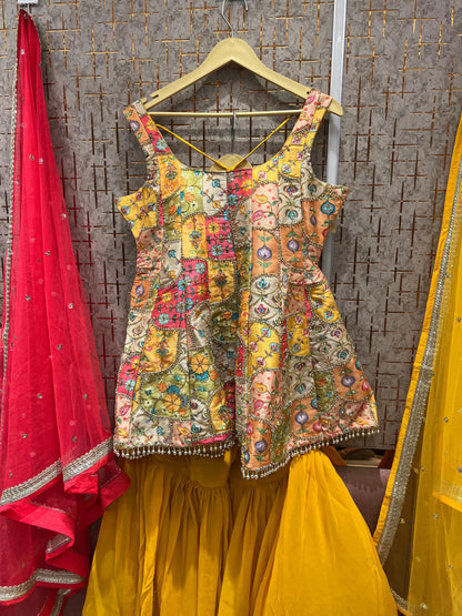 Majestic yellow Shrug dress