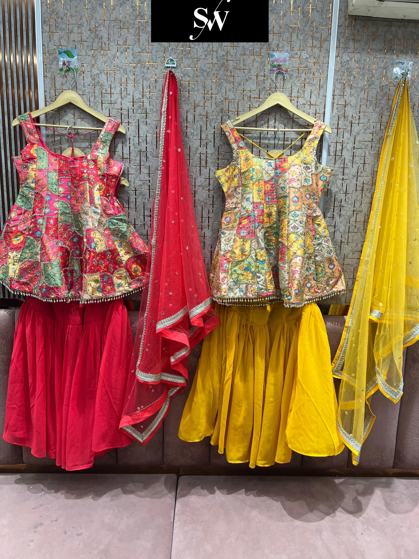 Majestic yellow Shrug dress