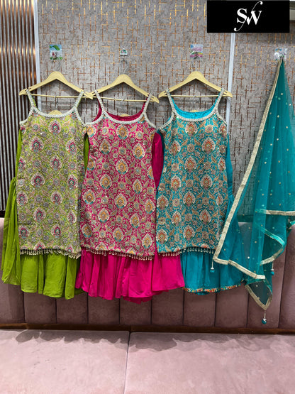 Designer pink Shrug dress