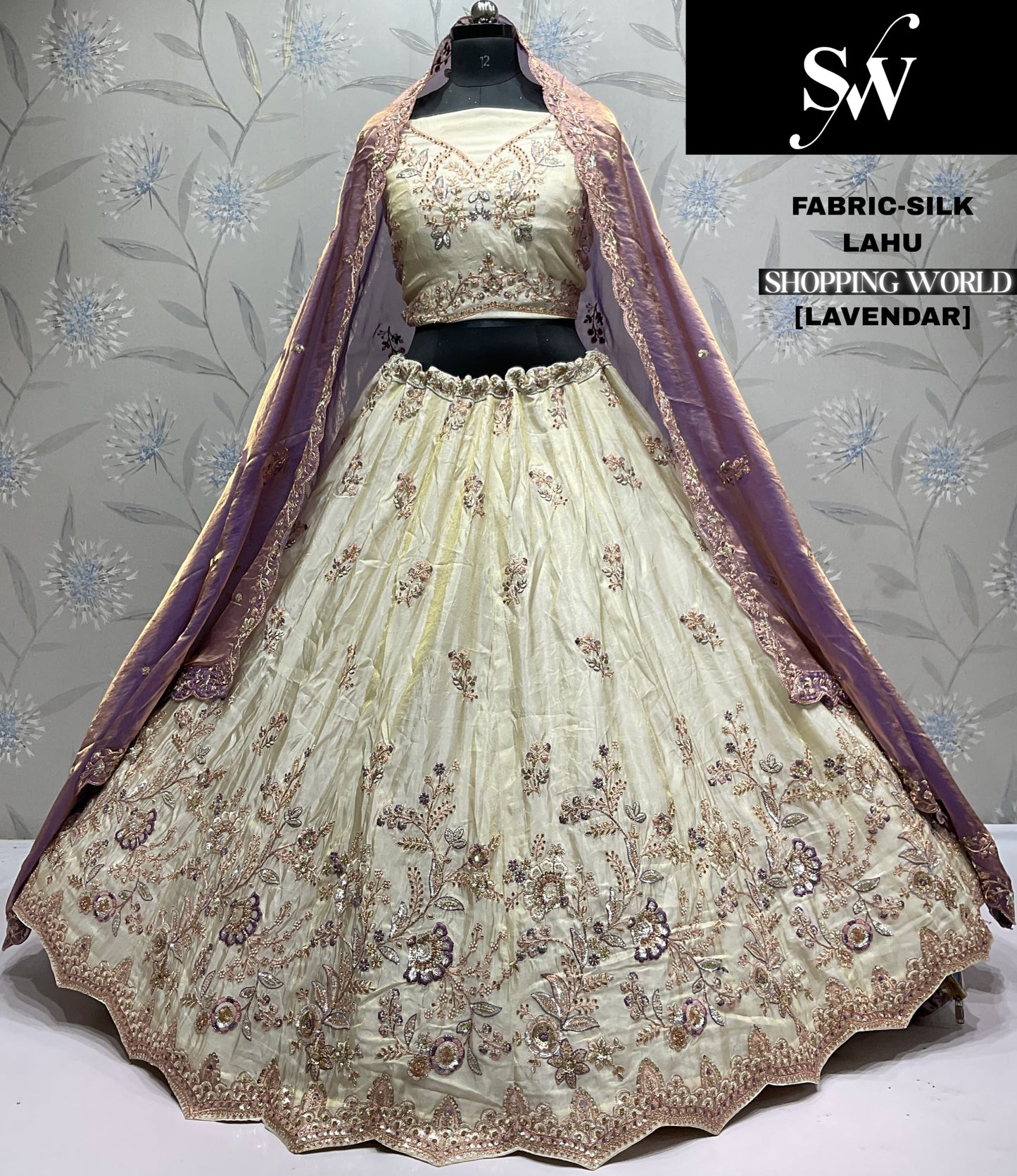 Good looking Lavender Silk Lehenga